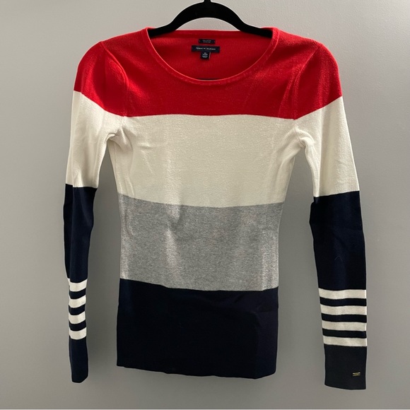 TOMMY HILFIGER COLOURBLOCK sweater size XS - Picture 3 of 7